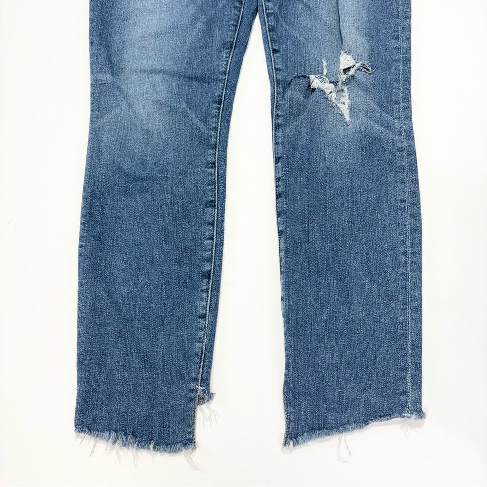Frame Le High Skinny Crop Jeans Size 30 Arenas Wash Step Fray Hem Distressed - Picture 3 of 12